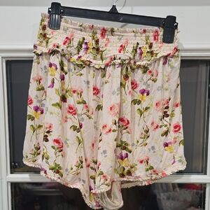 Hill House Home The Audrey Shorts Pink Floral NWT Sz M